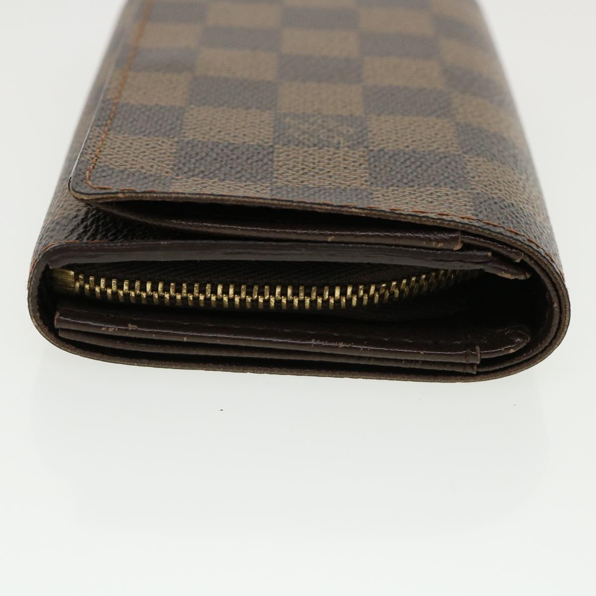 Louis Vuitton  Damier Ebene Portefeuille Tresor Bifold Wallet N61736 Auth 35558