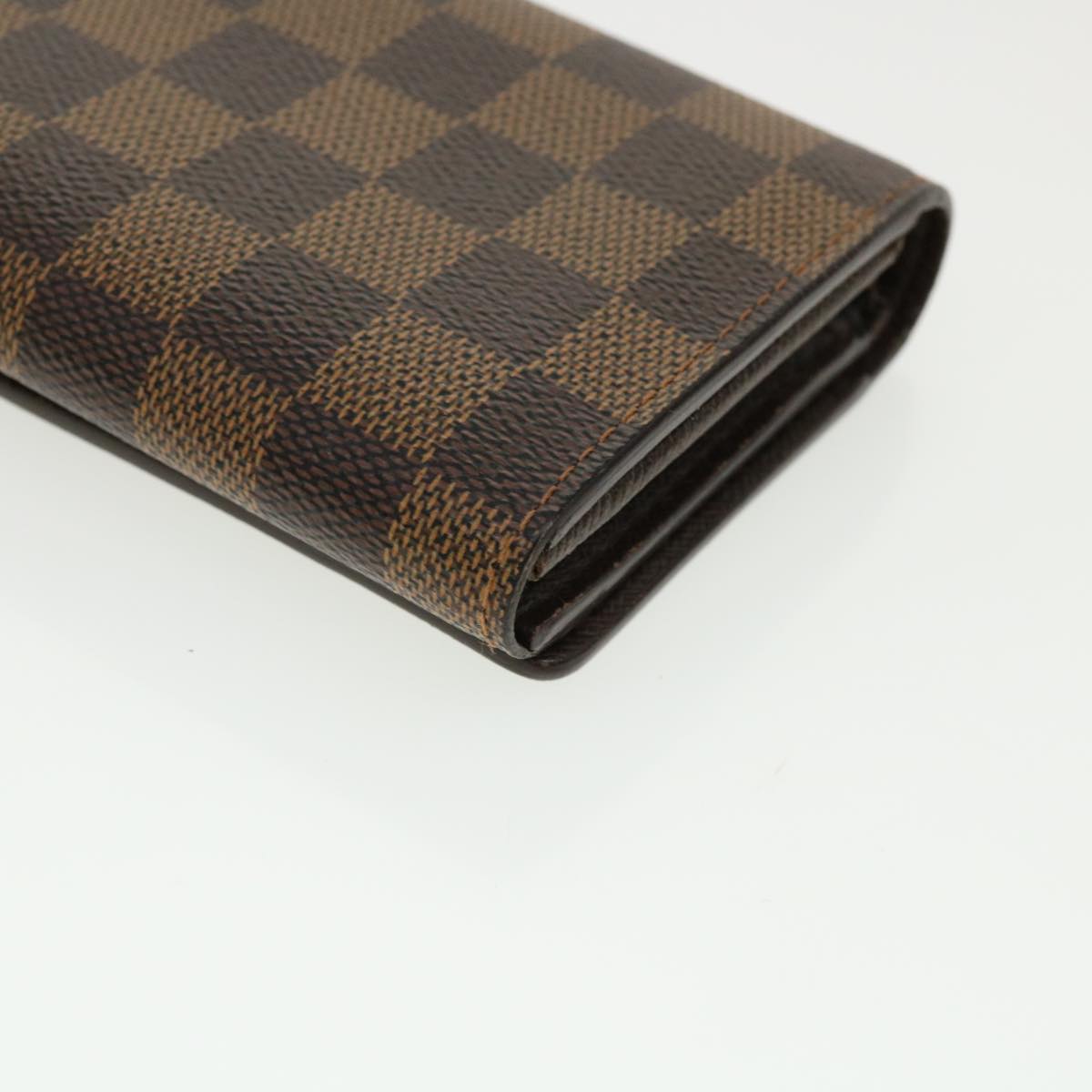 Louis Vuitton  Damier Ebene Portefeuille Tresor Bifold Wallet N61736 Auth 35558