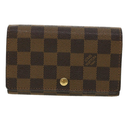 Louis Vuitton  Damier Ebene Portefeuille Tresor Bifold Wallet N61736 Auth 35561