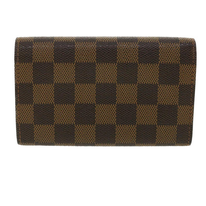 Louis Vuitton  Damier Ebene Portefeuille Tresor Bifold Wallet N61736 Auth 35561