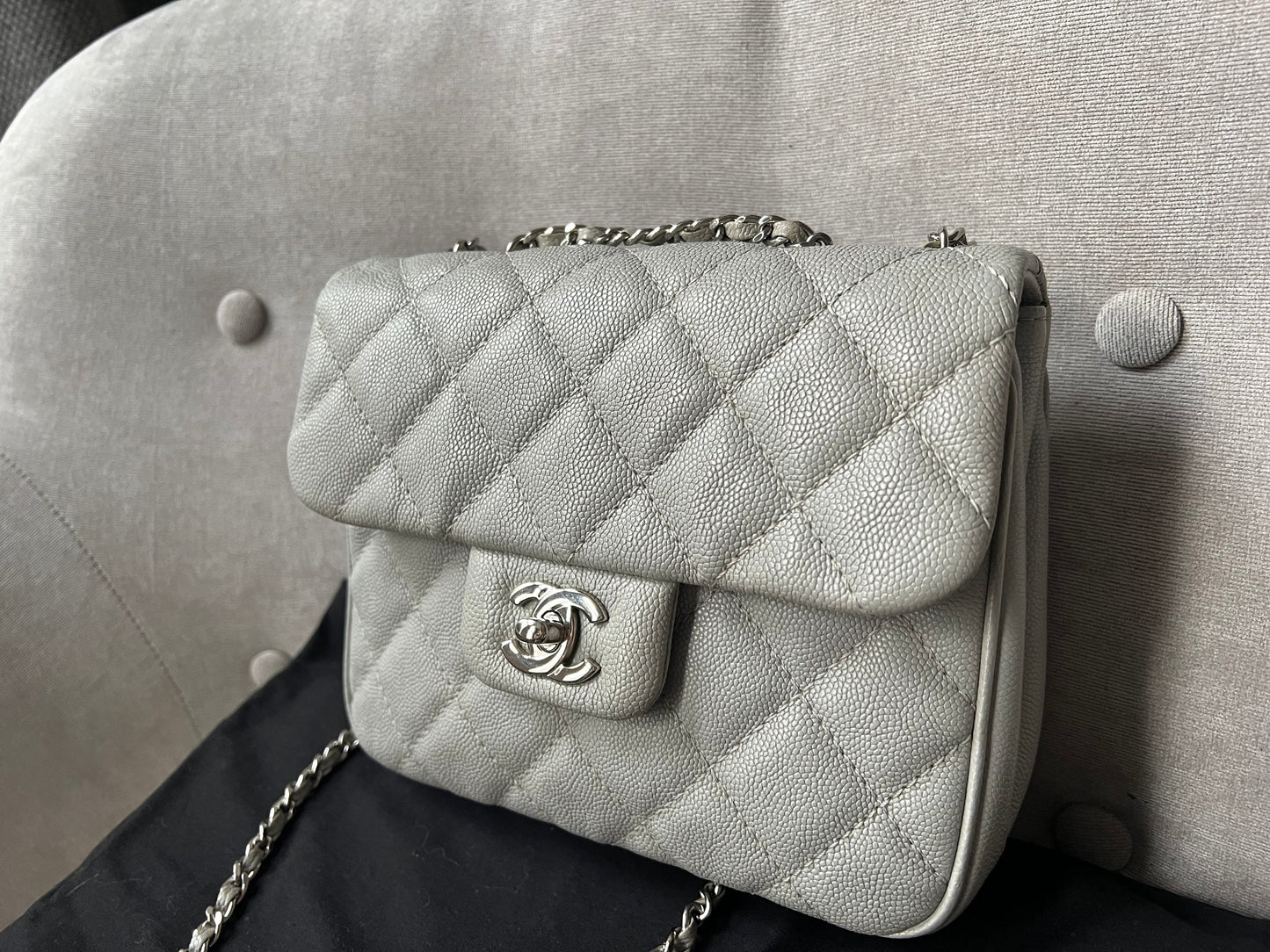 Chanel Grey Urban Mini Companion Flap