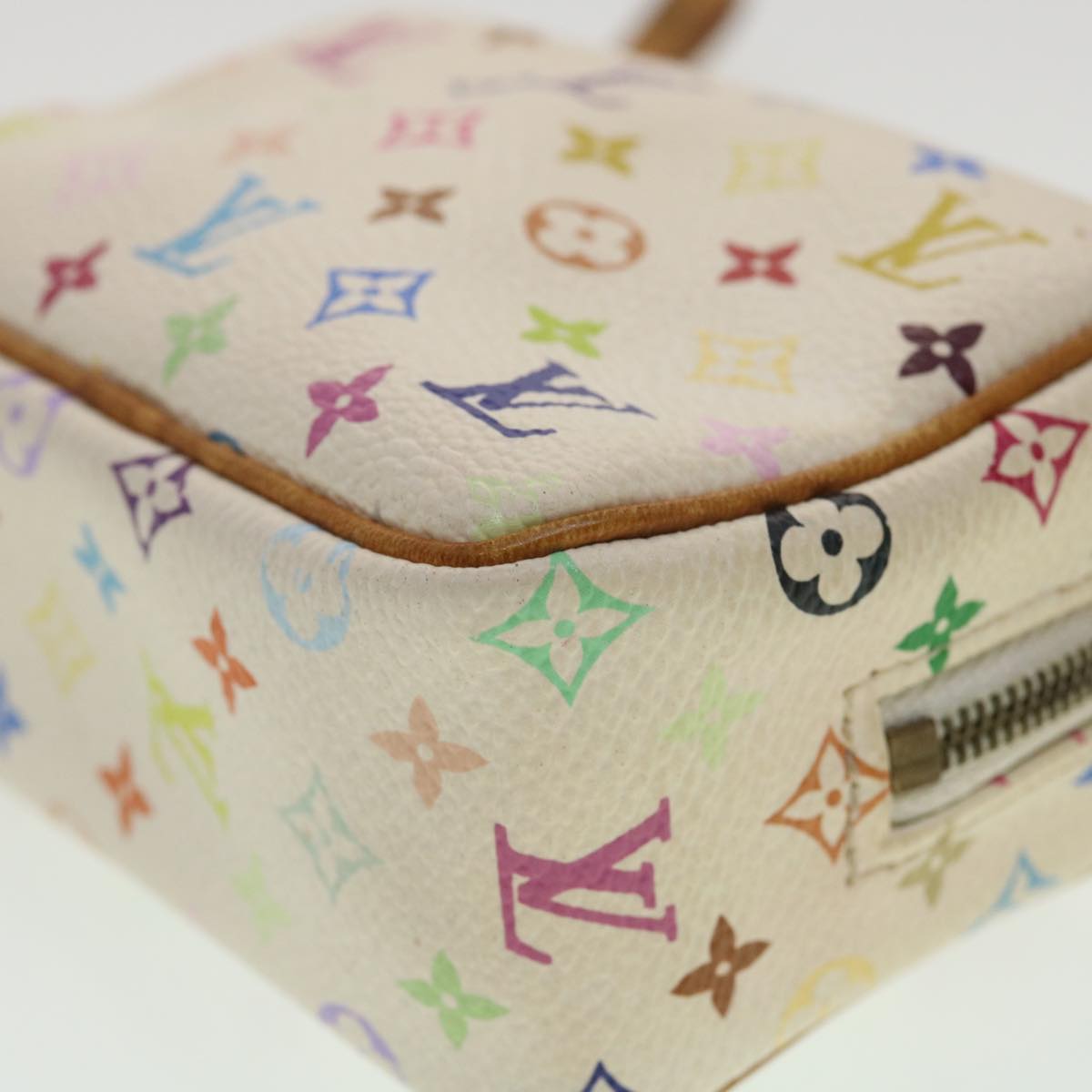 Louis Vuitton  Monogram Multicolor Trousse Wapity Pouch White M58033 Auth 36551