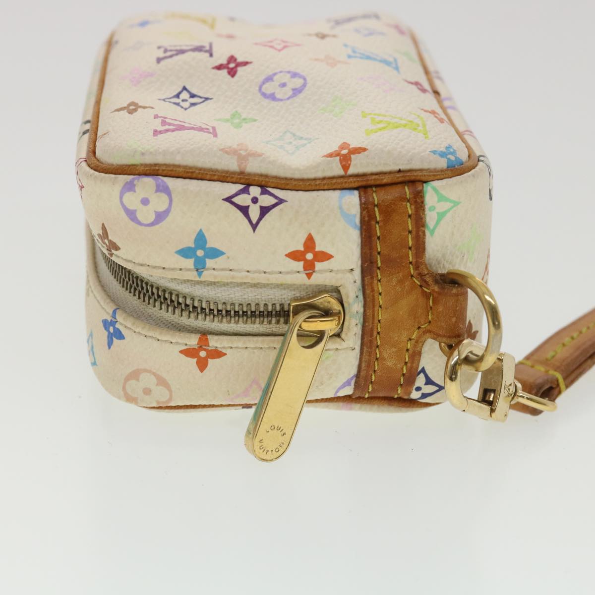 Louis Vuitton  Monogram Multicolor Trousse Wapity Pouch White M58033 Auth 36551