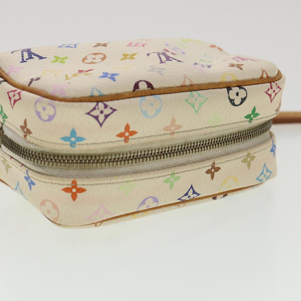 Louis Vuitton  Monogram Multicolor Trousse Wapity Pouch White M58033 Auth 36551