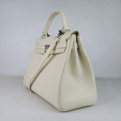 Hermes Kelly 32cm Togo Leather HandBag 6108 Beige Silver