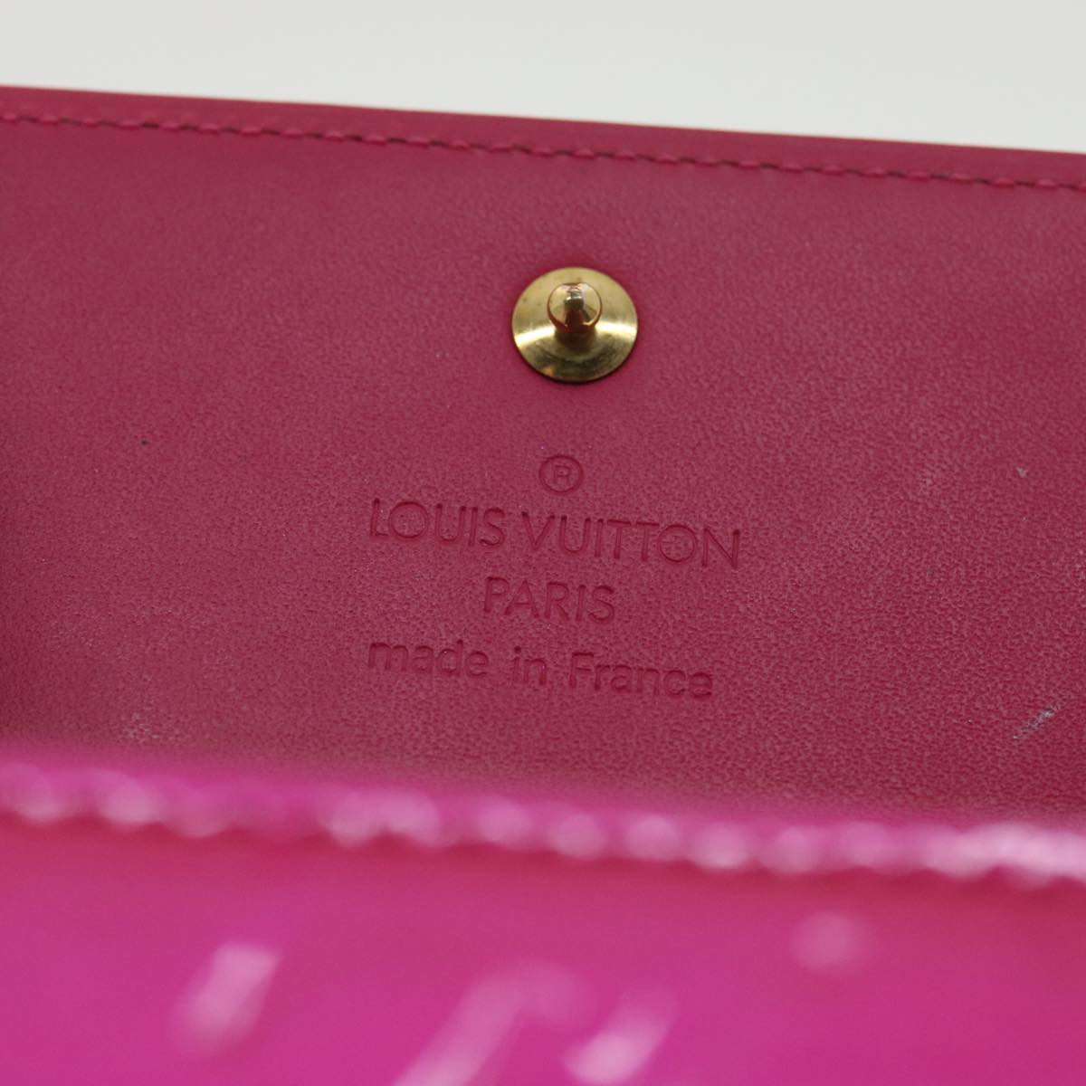 Louis Vuitton  Vernis Portomone Bie Cult Credit Wallet Pink M91248 LV Auth 37992