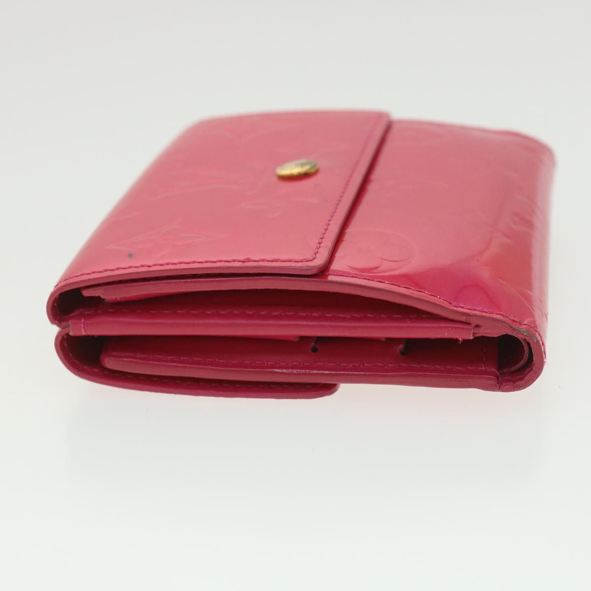 Louis Vuitton  Vernis Portomone Bie Cult Credit Wallet Pink M91248 LV Auth 37992