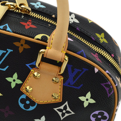 Louis Vuitton 2004 Black Monogram Multicolor Trouville Handbag M92662