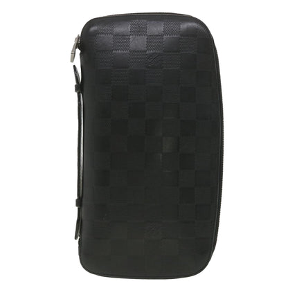 Louis Vuitton  Damier Infini Atoll Travel Case Black N41380 LV Auth 38142