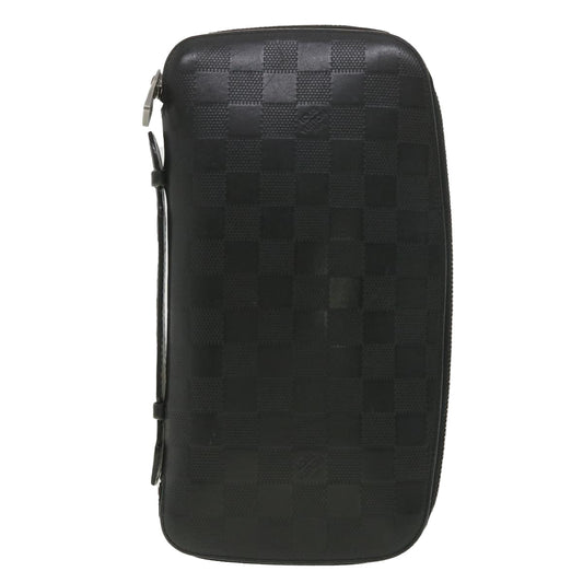 Louis Vuitton  Damier Infini Atoll Travel Case Black N41380 LV Auth 38142