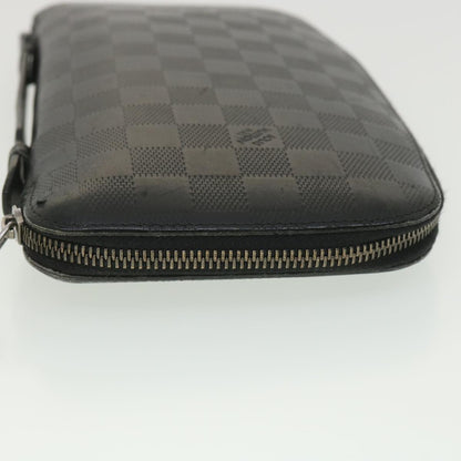 Louis Vuitton  Damier Infini Atoll Travel Case Black N41380 LV Auth 38142