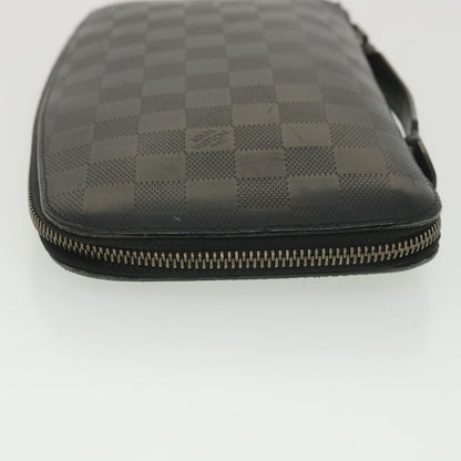 Louis Vuitton  Damier Infini Atoll Travel Case Black N41380 LV Auth 38142