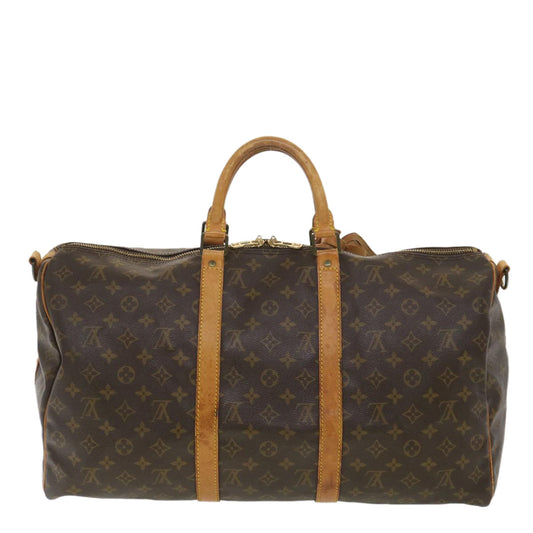 Louis Vuitton  Monogram Keepall Bandouliere 50 Boston Bag M41416 LV Auth 38157