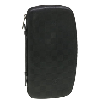 Louis Vuitton  Damier Infini Atoll Travel Case Onyx N41380 LV Auth 38197