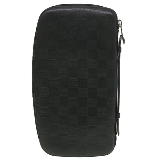 Louis Vuitton  Damier Infini Atoll Travel Case Onyx N41380 LV Auth 38197