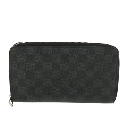 Louis Vuitton  Damier Graphite Zippy Organizer Long Wallet N63077 LV Auth 38242