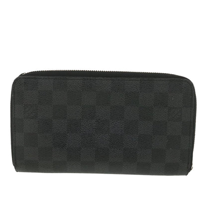 Louis Vuitton  Damier Graphite Zippy Organizer Long Wallet N63077 LV Auth 38242