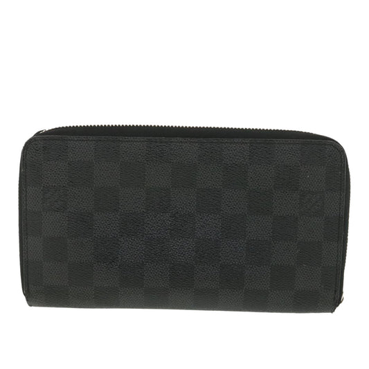 Louis Vuitton  Damier Graphite Zippy Organizer Long Wallet N63077 LV Auth 38242