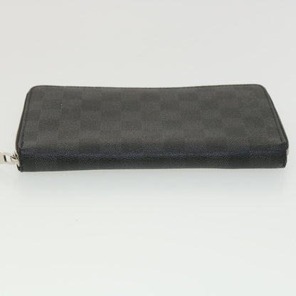 Louis Vuitton  Damier Graphite Zippy Organizer Long Wallet N63077 LV Auth 38242