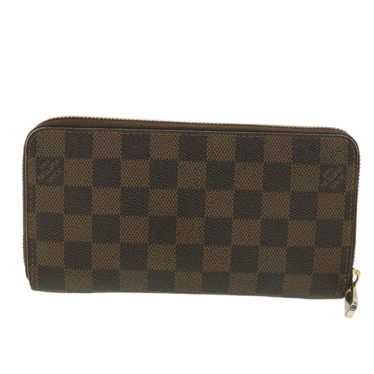 Louis Vuitton  Damier Ebene Zippy Wallet Long Wallet N41661 LV Auth 38366