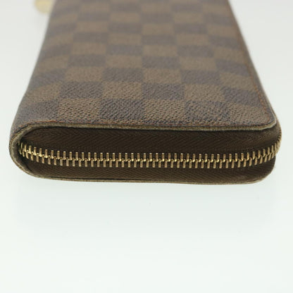 Louis Vuitton  Damier Ebene Zippy Wallet Long Wallet N41661 LV Auth 38366