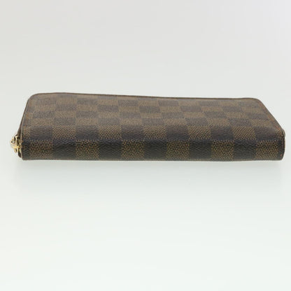 Louis Vuitton  Damier Ebene Zippy Wallet Long Wallet N41661 LV Auth 38366