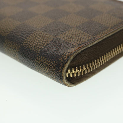 Louis Vuitton  Damier Ebene Zippy Wallet Long Wallet N41661 LV Auth 38366