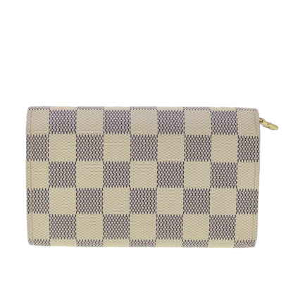 Louis Vuitton  Damier Azur Porte Monnaie Billets Tresol Wallet N61744 Auth 38421