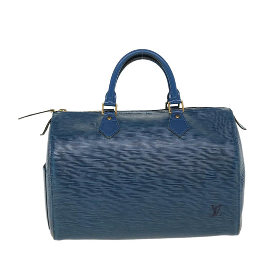 Louis Vuitton  Epi Speedy 30 Hand Bag Toledo Blue M43005 LV Auth 38527