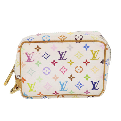 Louis Vuitton  Monogram Multicolor Trousse Wapity Pouch White M58033 Auth 38926