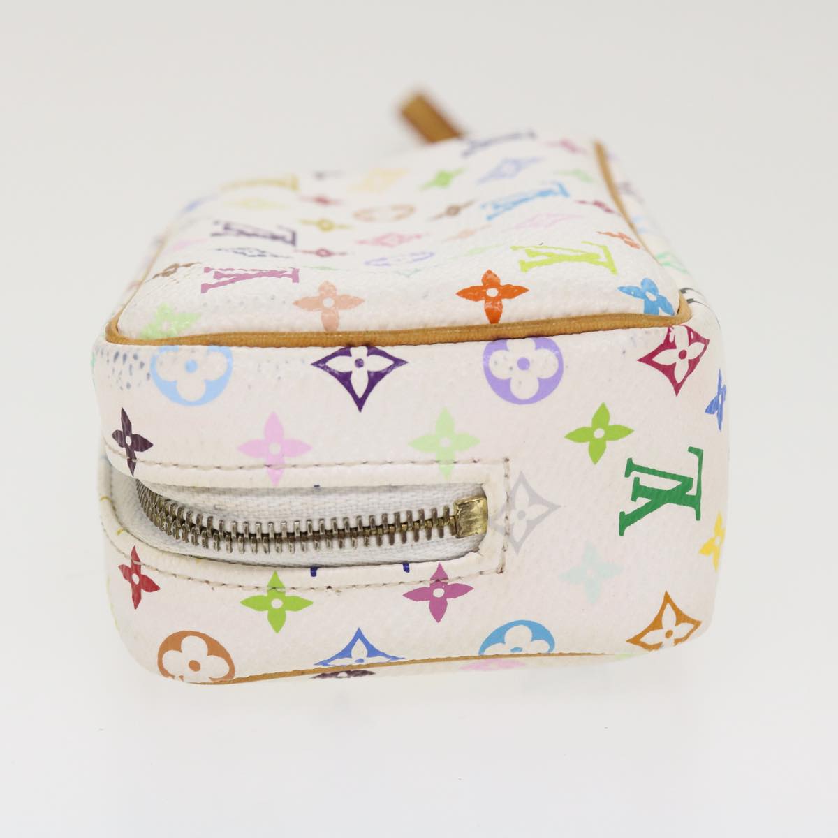 Louis Vuitton  Monogram Multicolor Trousse Wapity Pouch White M58033 Auth 38926