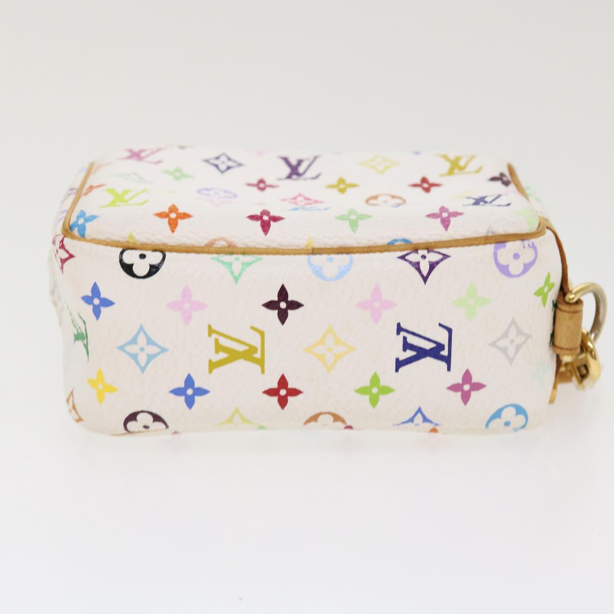 Louis Vuitton  Monogram Multicolor Trousse Wapity Pouch White M58033 Auth 38926