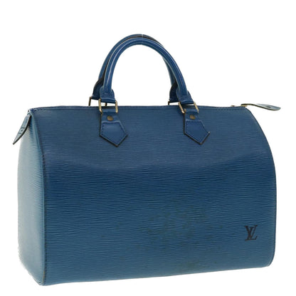 Louis Vuitton  Epi Speedy 30 Hand Bag Toledo Blue M43005 LV Auth 39078