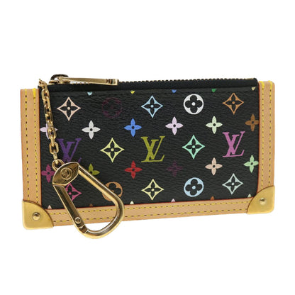 Louis Vuitton  Multicolor Pochette Cles Coin Purse Black M92654 LV Auth 39201A