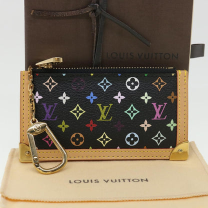 Louis Vuitton  Multicolor Pochette Cles Coin Purse Black M92654 LV Auth 39201A