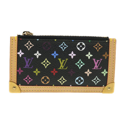 Louis Vuitton  Multicolor Pochette Cles Coin Purse Black M92654 LV Auth 39201A