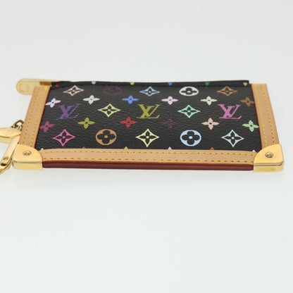 Louis Vuitton  Multicolor Pochette Cles Coin Purse Black M92654 LV Auth 39201A