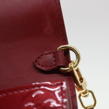 Louis Vuitton  Vernis Portefeiulle Sarah Chain Long Wallet Red M90206 Auth 39373