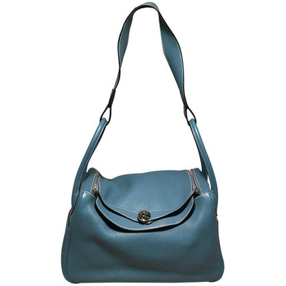 Hermes Blue Jean Clemence leather Lindy Bag