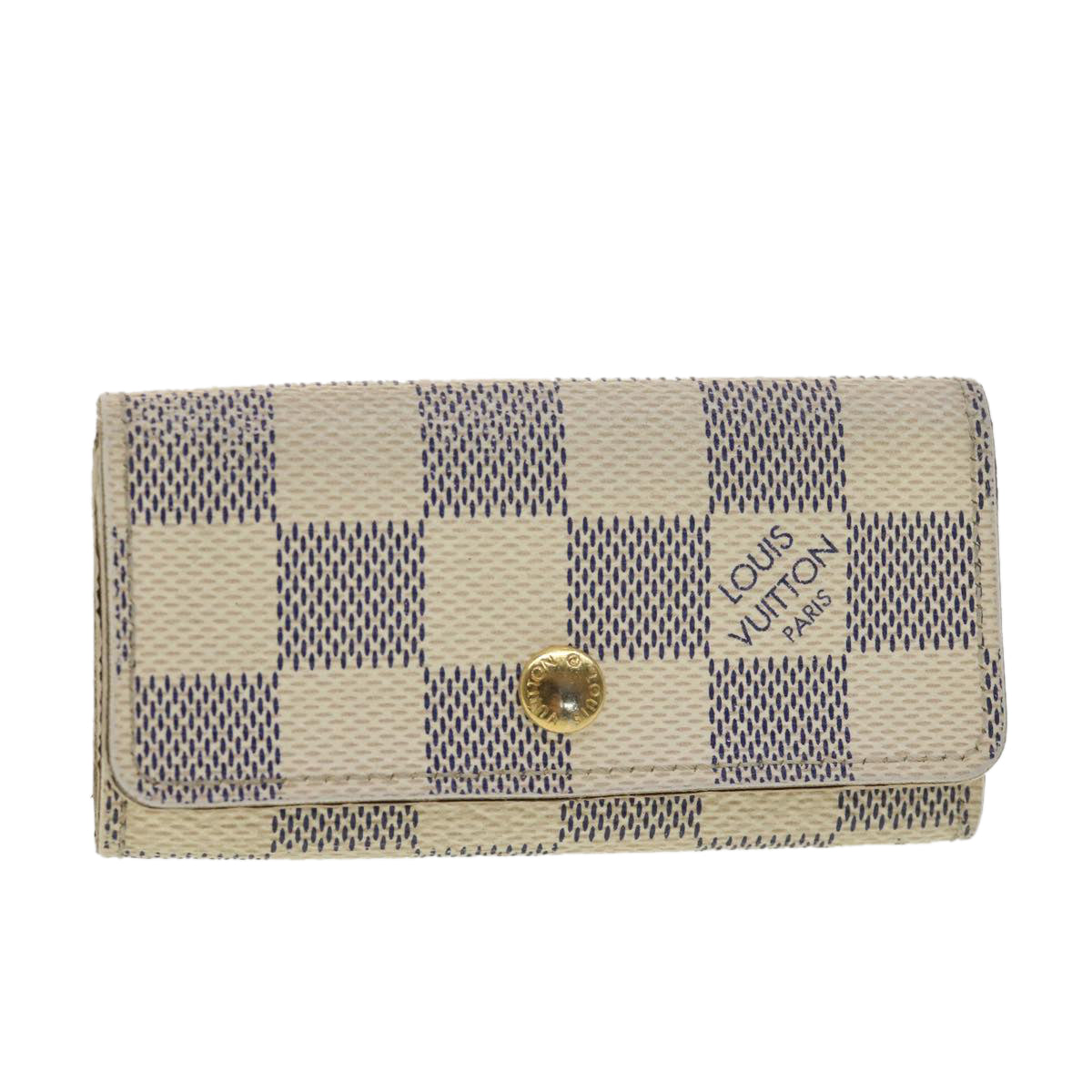 Louis Vuitton  Damier Azur Multicles 4 Key Case N60020 LV Auth 39418