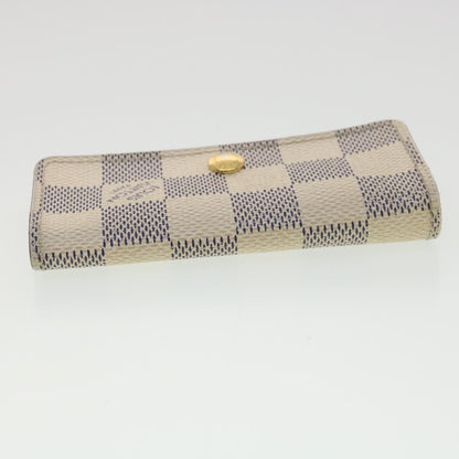 Louis Vuitton  Damier Azur Multicles 4 Key Case N60020 LV Auth 39418