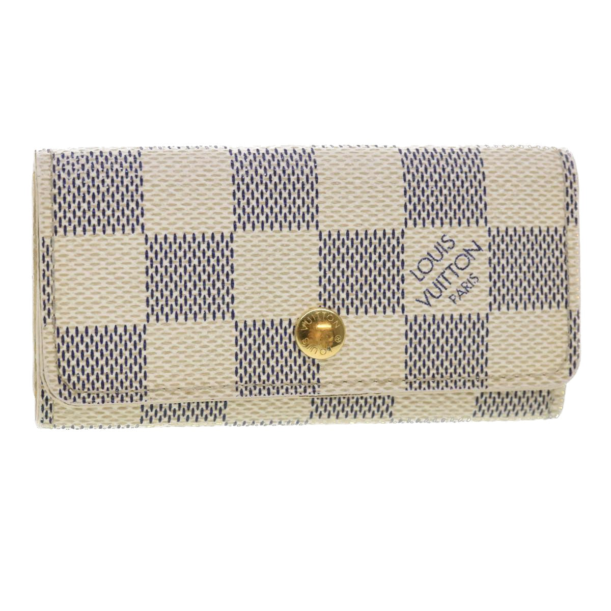 Louis Vuitton  Damier Azur Multi Cles 4 Key Case N60020 LV Auth 39675