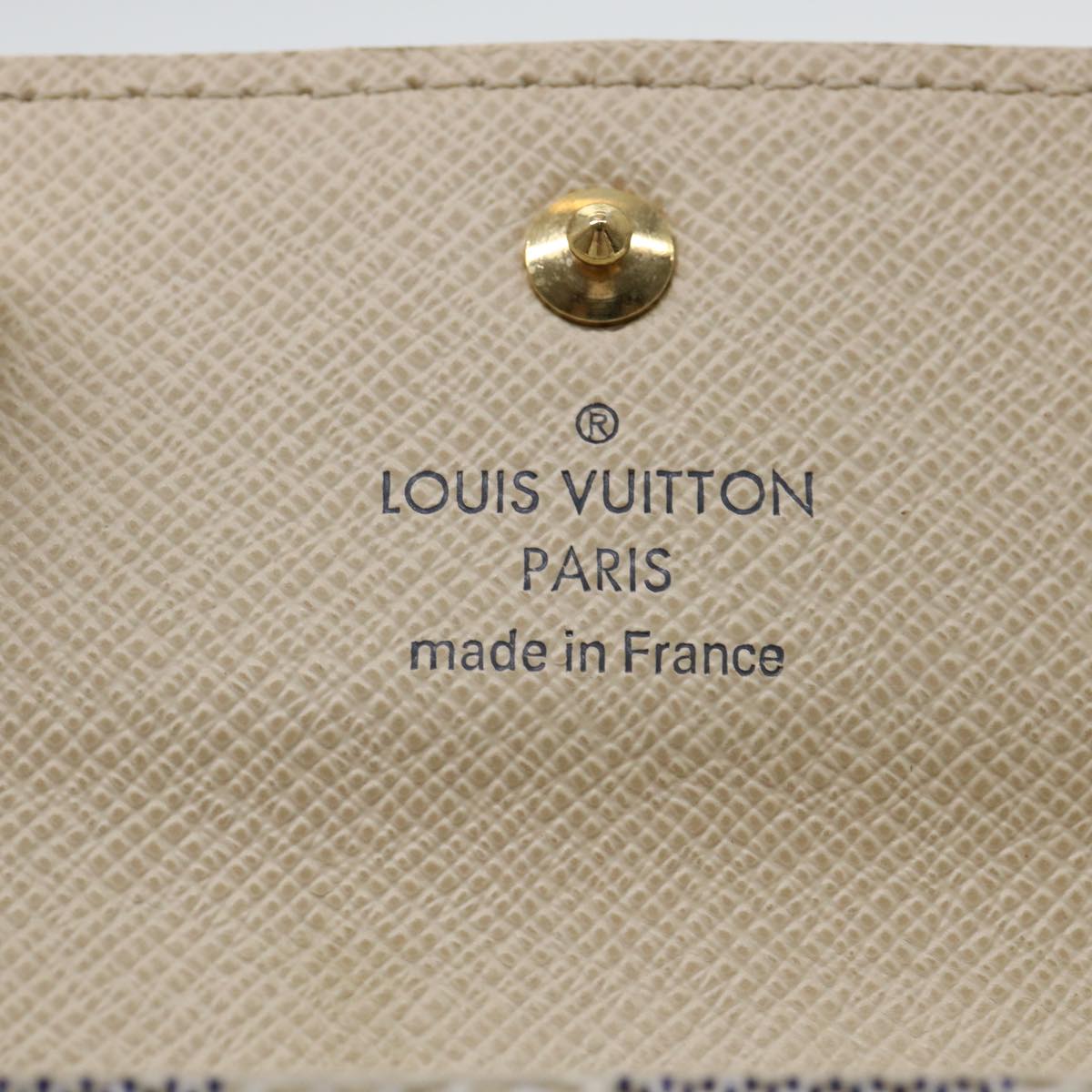 Louis Vuitton  Damier Azur Multi Cles 4 Key Case N60020 LV Auth 39675