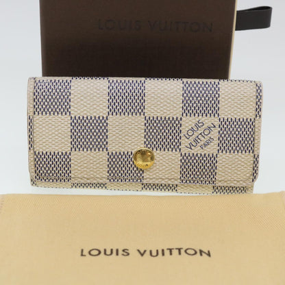 Louis Vuitton  Damier Azur Multi Cles 4 Key Case N60020 LV Auth 39675