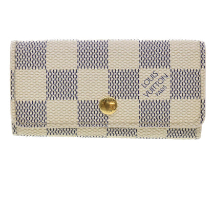 Louis Vuitton  Damier Azur Multi Cles 4 Key Case N60020 LV Auth 39675