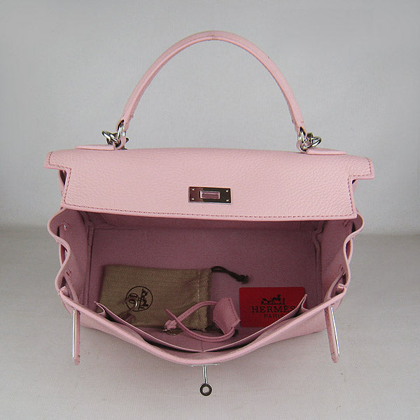 Hermes Kelly 32cm Togo Leather HandBag 6108 Pink Silver