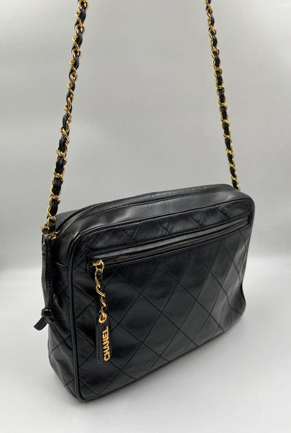 Vintage Chanel Black Shoulder Bag