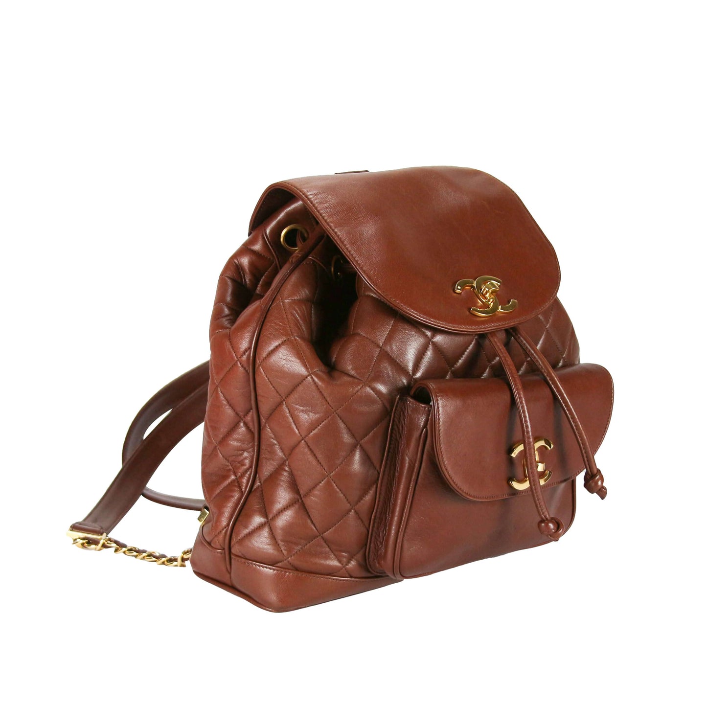 Chanel Duma Backpack Large Brown Lambskin