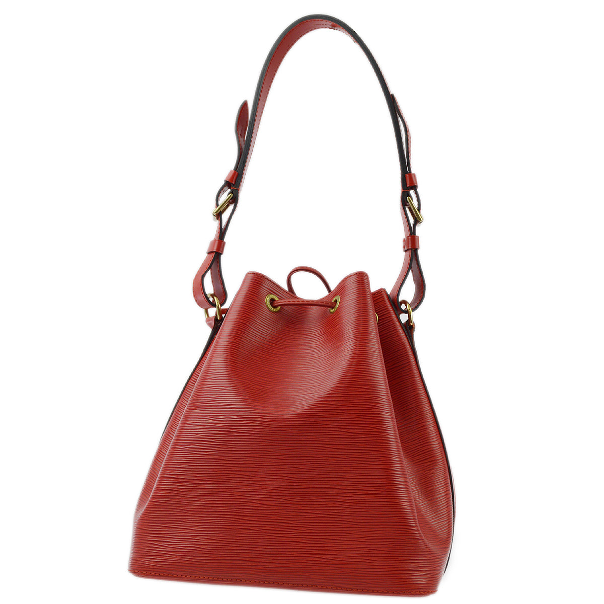 Louis Vuitton 1996 Red Epi Petite Noe Bucket Shoulder Bag M44107