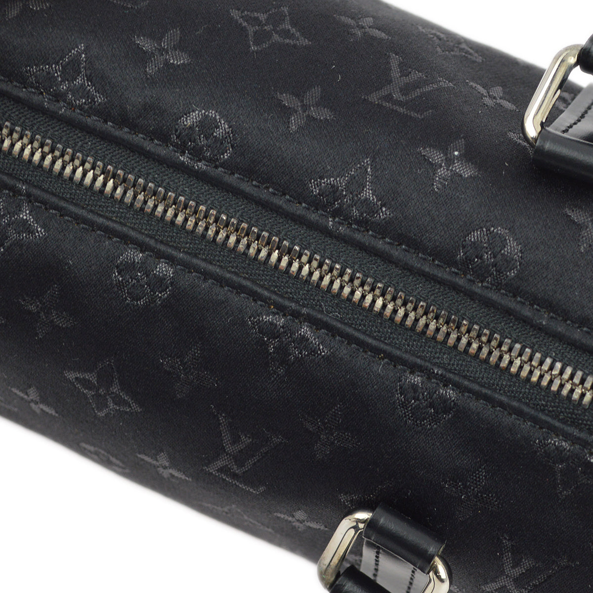 Louis Vuitton 2002 Black Monogram Satin Little Papillon M92352